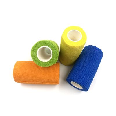 China Wholesale Pet Bandages Animal Crepe Elastic Printed Fixed Bandage Highly Elastic Breathable For Wound Care for sale