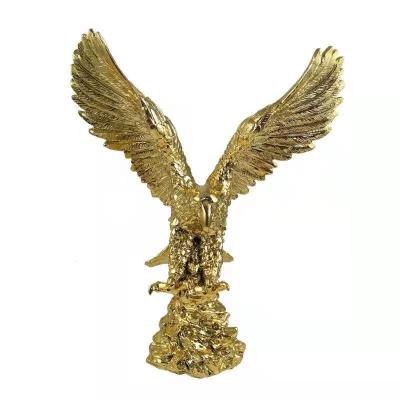 China American Europe Factory Outlet Office Decoration Resin Craft Gold And Silver Eagle Sculpture for sale