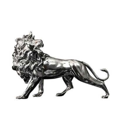 China Europe Classic Animal Lion Resin Animal Statues Modern Sculpt Lion Figurine Art Collection Handmade for sale