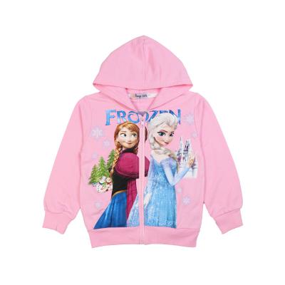 China 2022 New Spring Autumn Girls Coat Cotton&Anna Elsa Princess Flower Hooded Outwear Jacket Breathable Fashion Clothes for sale