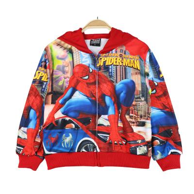 China 2022 Breathable New Autumn Children's Baby Boy's Coat And Jacket Spring Fashion Anime Hooded Spiderman 2-8Y Clothes for sale