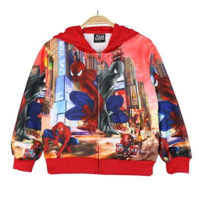 China Breathable 2022 New Autumn Kids Children's Jacket Cotton Spring Hooded Baby Fashion Anime Clothes Spider-man Superhero for sale