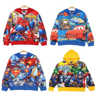 China 2022 Breathable New Autumn Children's Baby Boy's Coat And Jacket Spring Fashion Anime Hooded Spiderman 2-8Y Clothes for sale