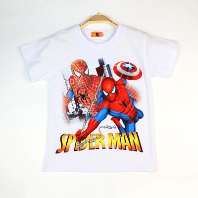 China Spiderman Anti-Shrink Boys Stitch New Summer Kids Cotton Short Sleeve Baby Clothes Half Sleeve Kids Top Fashionable Handsome T-shirt for sale