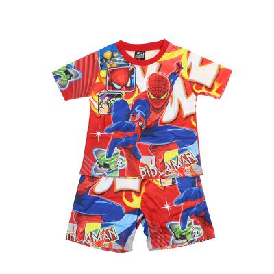 China Boys casual sets cartoon children's clothing shorts wholesale new Spiderman casual clothing summer pieces of children's short-sleeved pajamas both for sale