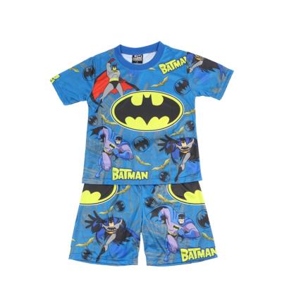 China 2022 Summer New Summer Superhero Children's Pajamas Baby Kids Casual Pajamas Sets Boys Sleeve Shorts Cartoon Kids for sale