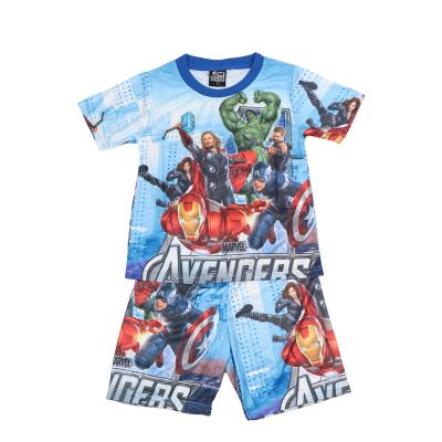 China 2022 New Summer Casual Superhero Short Sleeve Cartoon Children's Clothing Baby Boys Sets Casual Kids Pajamas Fashion for sale