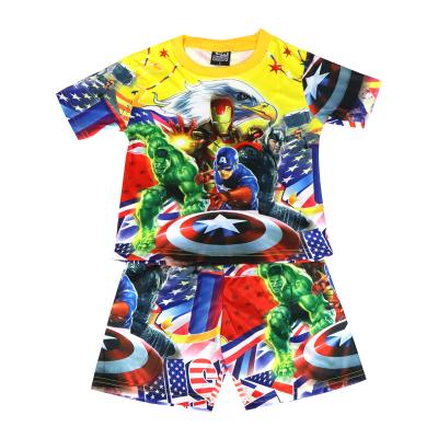 China Boys casual sets 2022 new summer cartoon short-sleeved clothing clothes children's shorts children's pajamas both casual pieces wholesale for sale