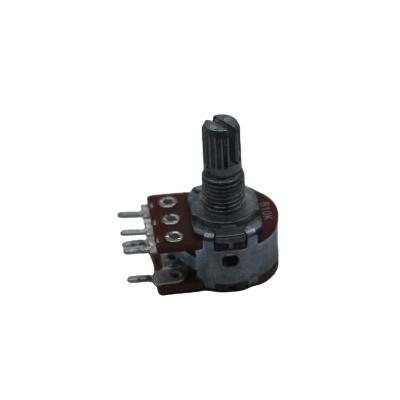 China PC Terminal 16mm Potentiometer Metal Rotary Shaft With Switch For Sound Boxes for sale