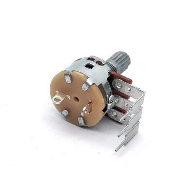 China PC Pin R1610N-14D3-16mm Metal Shaft Rotary Potentiometer Knob-Acoustic Potentiometer for sale