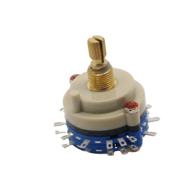 China SR38mm rotary switch with PCB terminals metal shaft digital code rotary switch SR38-2-2-24N-20F for sale