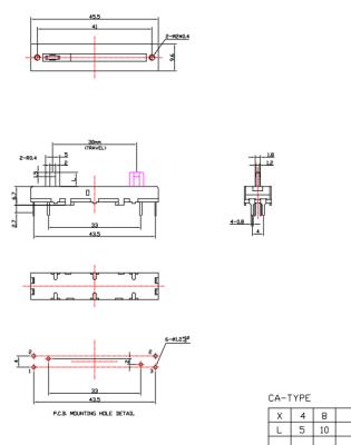 China PC Pin C10021-DA1 Travel Slide Log or Linear Potentiometer for Console Audio Mixing Application for sale