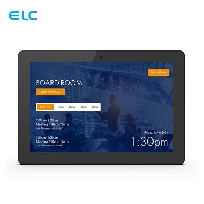 China Hard 10.1 inch wall mount poe power supply meeting room IPS tablet android panel player with LED light for sale