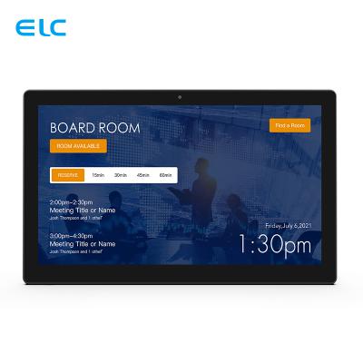 China Hard 15.6 Inch POE Screen Display Surrounding Customized LED Light Bar Booking System Conference Meeting Room Android Tablet for sale