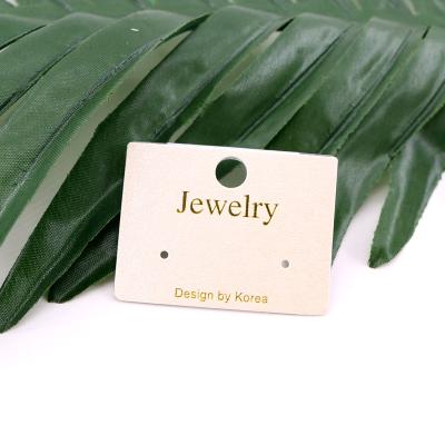 China Jewelry Customized Logos Jewelry Earring Display Hang Tags Cardboard Cards With Foil And Punch Hole for sale