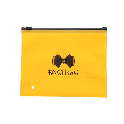 China Recyclable Plastic Garment Zipper Bag Customized Packaging PVC Printed PE Bag Garment PVC EVA Zipper Bags Yellow PVC Zipper Bag for sale