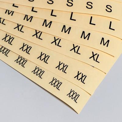 China Best Quality Clothing Accessories Garment Promotional Size Labels Fluorescent for sale