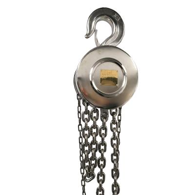 China Hotels 2T 2.5M Rust Proof Stainless Steel Hand Chain Block Chain Hoists Manual Chain Hoist Supplier for sale