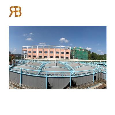 China Modern Tensile Fabric Roof Corrosion Protection Steel Structure Shed For Sewage Tank for sale