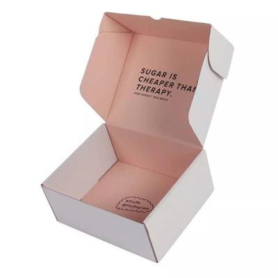 China Recycled Materials Wholesale Low MOQ Printing Any Logo Custom Paper Box Sticker Corrugated Hair Bundle Packaging Box for sale