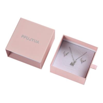 China Recycled Materials Wholesale Custom Print Logo Cardboard Paper Boxes Necklace Packaging Luxury Wedding Ring Gift Box Jewelry Box for sale