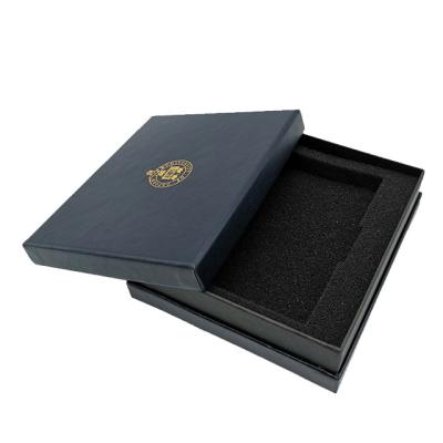 China Custom Aluminum Foil Box Recycled Luxury Black VIP Packaging Box Credit Card Materials Custom Silver Card Box for sale