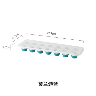 China Viable 14 Holes Rectangle Ice Cube Mold With Transparent Lid for sale