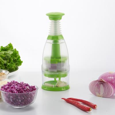 China Viable Newcomer Food Spiral Slicer Manual Onion Cutter Vegetable Garlic Cleaver for sale