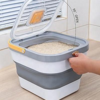 China Folding Plastic Kitchen Box Insect Proof Storage Vacuum Rice Container for sale