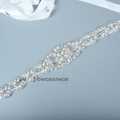 China New design luxury fashion gorgeous wedding belt diamante crystal pearl wedding dress belt choose us is your best choice for sale