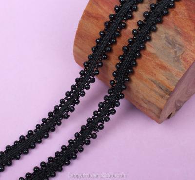 China Viable New Design Imitation Pearl Lace Beaded Trim To Wedding Jewelry And Cloth LO10011 for sale