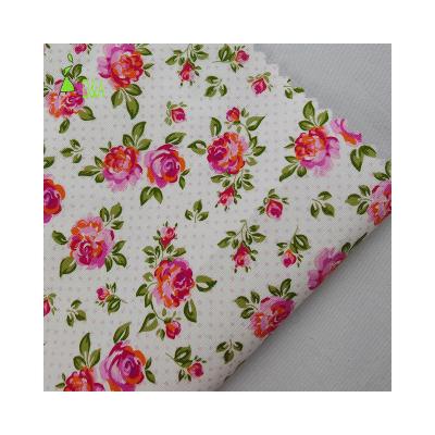 China Beautiful Flower Pattern Shrink-Resistant Comfortable Custom 135GSM Digital Printing 100% Woven Cotton Poplin Fabric For Garment for sale