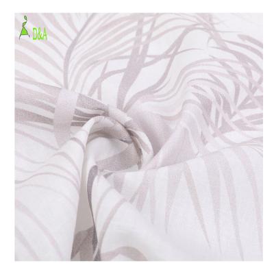 China Sustainable Hot Selling 60*60 Cottons Linen Blend Density Woven Printed Fabric For Shirt for sale