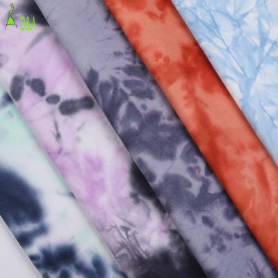 China Viable new design single-yarn tie dye cotton spandex cotton spandex multicolor stretch fabric for dress for sale