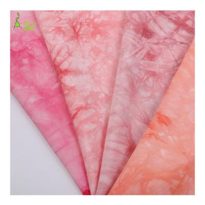 China Viable Chinese manufacturer dress use woven tie dyed poplinette rayon fabric price for sale