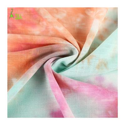 China Women Multicolor Woven Knot Dyed Plain Rayon Fabrics Eco - Friendly Sustainable For Korea for sale