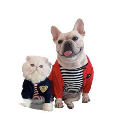 China Luxury Stocked Dog Apparel Clothes Knitted Dog Sweaters Clothes Designer Pet Sweater for sale