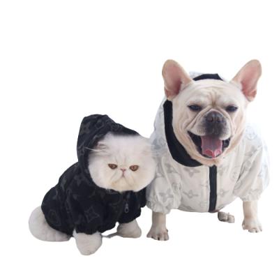 China Stocked Popular Hot Selling Autumn And Winter Dog Clothes Plus Velvet Small Pet Dog Clothes With Scarf for sale