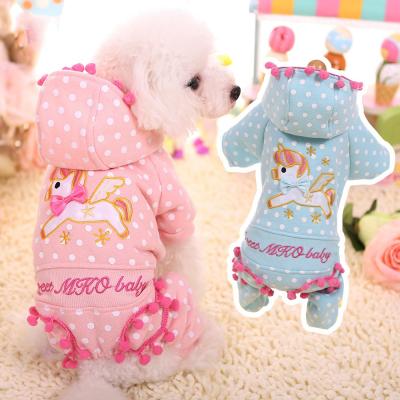 China Cute Stocked Puppy Winter Jacket Soft Padded Warm Dog Clothes Coat for sale