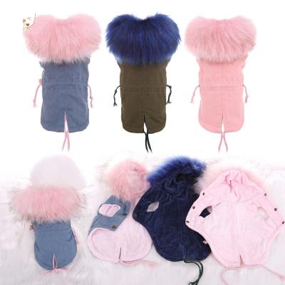 China Wholesale Stocked Puppy Clothes Wadded Jacket Winter Warm Thicken Outerwear Dog Clothes Coat for sale