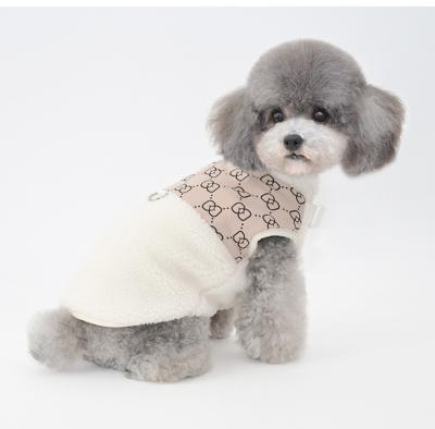 China Luxury Cute Designer Autumn Pet Vest Stocked Warm Dog Vest Clothes for sale