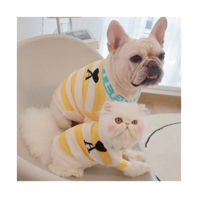 China Stocked Wholesale Luxury Thick Warm Soft Pet Clothes Dog Sweater Autumn And Winter for sale