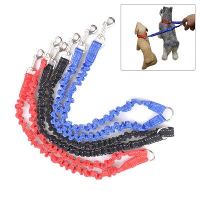 China Manufacturer Reflective Pet Supplies Two Hooks Custom Double Leashes Double Leashes Reflective Elastic Dog Leash for sale