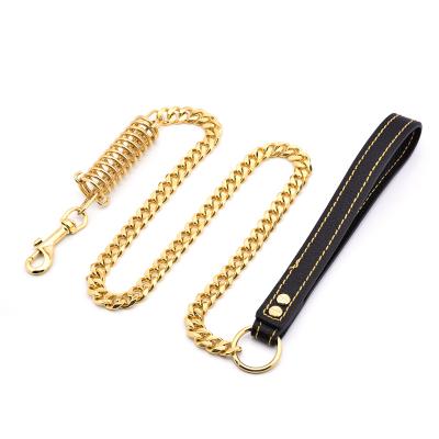 China Personalized Silver 316L Stainless Steel Dog Collar Chain Luxury Gold Dog Collar Chain for sale