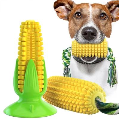 China Hot Selling Stocked Teeth Resistant Clean Dog Puppy Corn Pet Bite Toys Chew Toy Squeaky Toy for sale