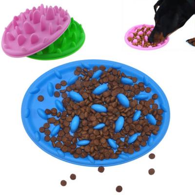 China Non-automatic Non-automatic Bowl Smart Portable Slow Silicone Dog Food Feeder Dog Food Feeder Slow Anti Clogging Slow Bowl for sale