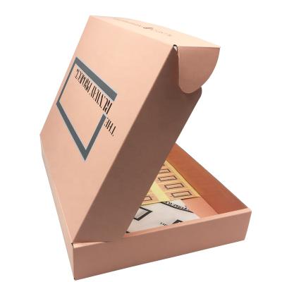 China Recycled Materials Logo Foldable Corrugated Small Custom Carton Clothes Gift Mailer Box Cardboard Packing Boxes For Shipping for sale