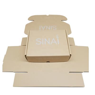 China Recycled Materials Recycled Natural Brown Paper Box Packaging Kraft Paper Box Corrugated Box For Women's Hat for sale