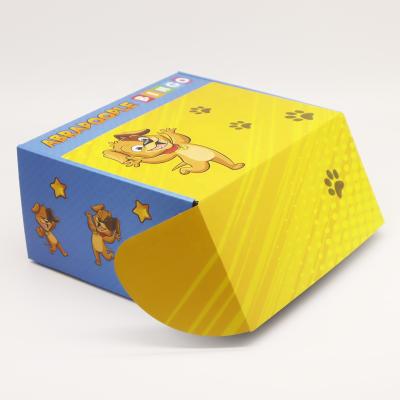 China Recycled Materials Cheap Wholesale Foldable Toy Storage Hair Extension Paper Express Yellow Color Rectangular Corrugated Packaging Box for sale