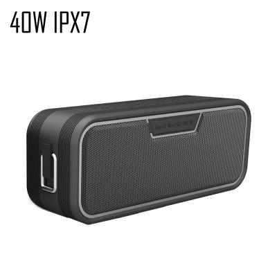 China No Boombox Hi-Fi Stereo Audio IPX7 Bluetooth Music Radio 40W Subwoofer 3D Portable Waterproof Speakers for sale